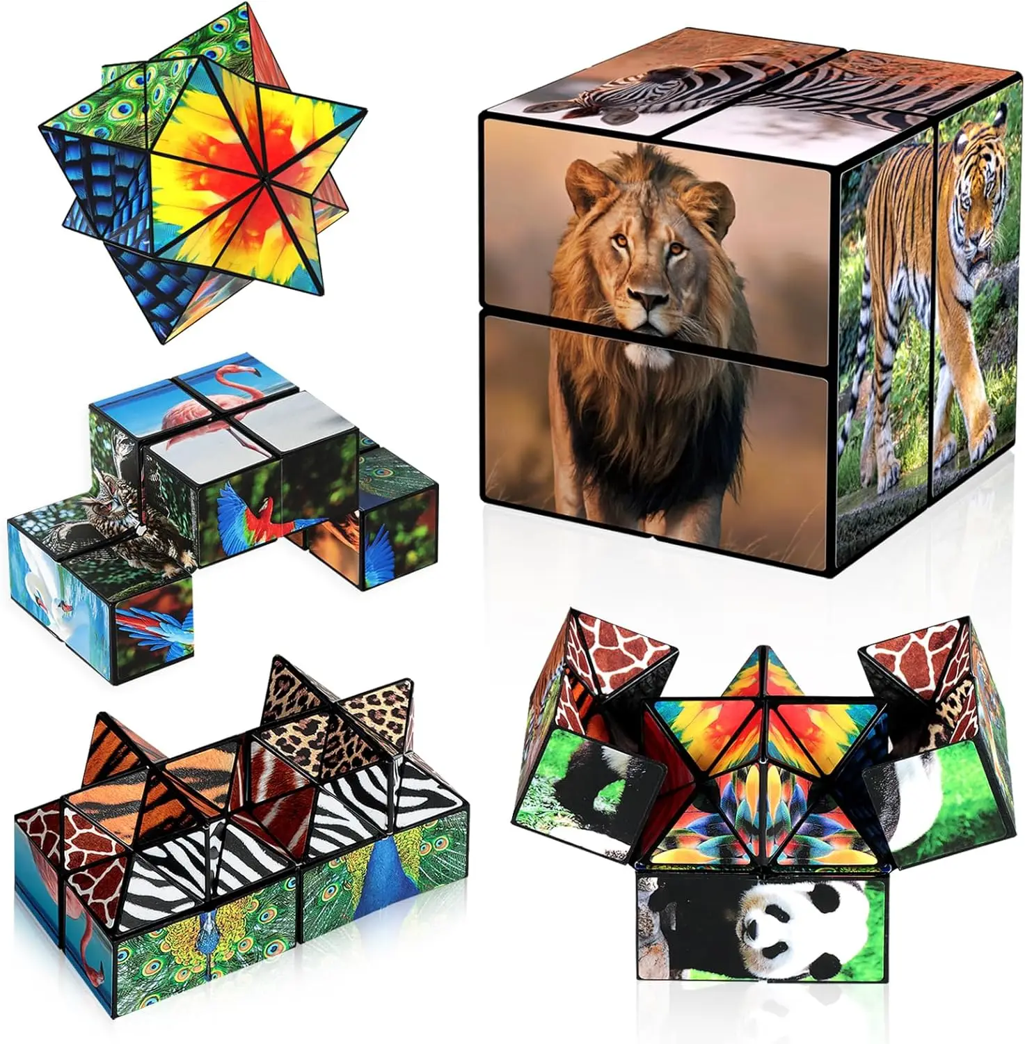 2 in 1 Star Cube Magic Fidget Toy, Animal Puzzle for Kids Ages 6-11, Travel Game
2 in 1 Star Cube Magic Fidget Toy, Animal Puzzle for Kids Ages 6-11, Travel Game