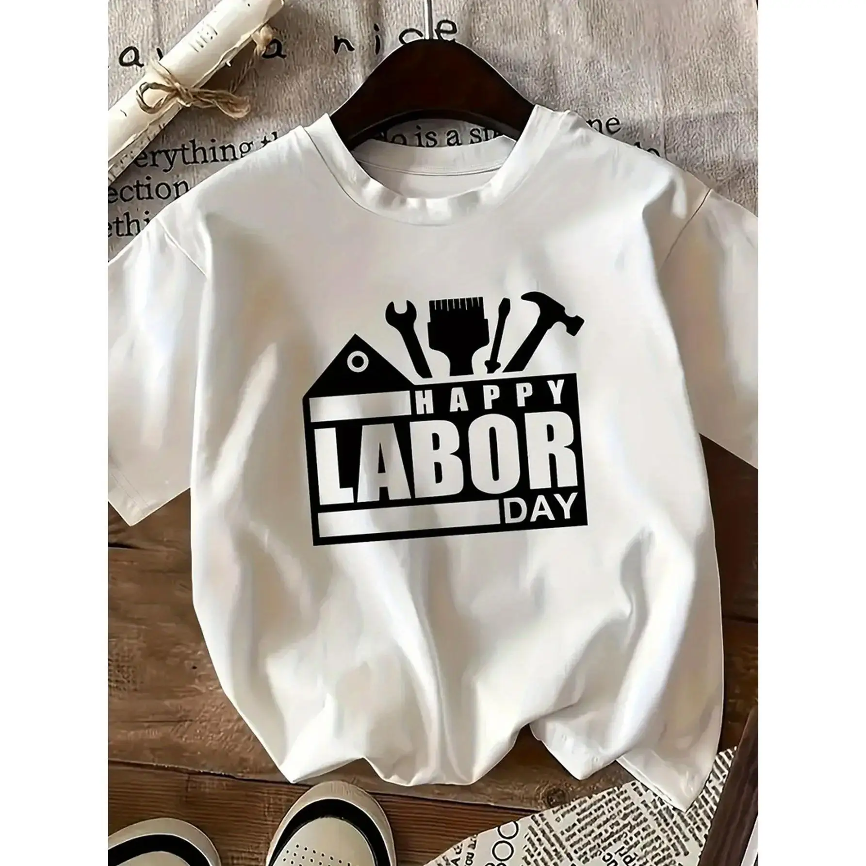 Men Women Happy Labor Day T-Shirt Worker Tools Print Pullover Festive Holiday Casual Short Sleeve Top
Men Women Happy Labor Day T-Shirt Worker Tools Print Pullover Festive Holiday Casual Short Sleeve Top