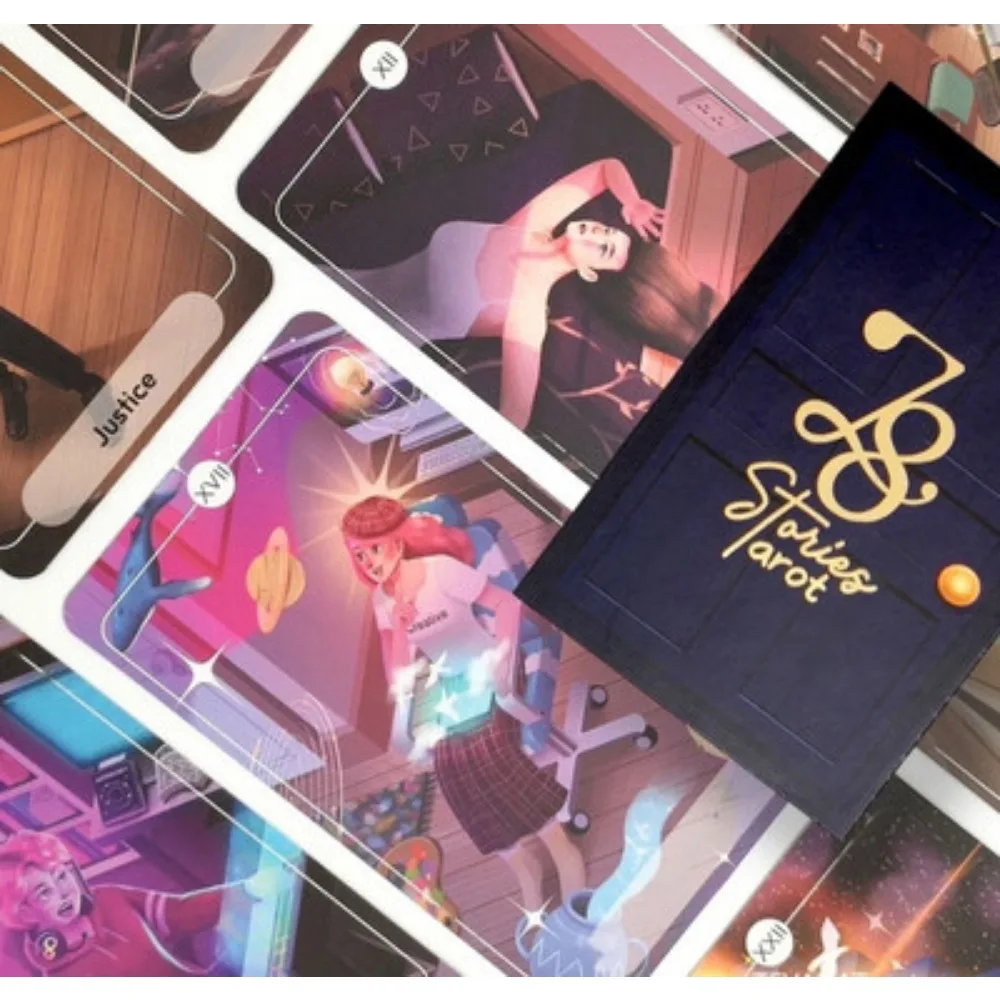 12*7cm 78 Stories Tarot Whimsical Cartoon Style Human Life Tarot Asian Culture Story Full Tarot Art Unique Indie Tarot Deck
12*7cm 78 Stories Tarot Whimsical Cartoon Style Human Life Tarot Asian Culture Story Full Tarot Art Unique Indie Tarot Deck