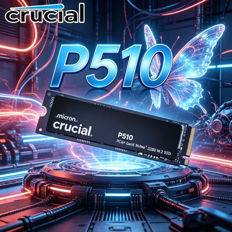 Crucial 1TB/2TB P510 PCIe5 NVMe M.2 2280 Solid State Drive 3D NAND High Performance Gaming Internal SSD for Notebook Desktop
Crucial 1TB/2TB P510 PCIe5 NVMe M.2 2280 Solid State Drive 3D NAND High Performance Gaming Internal SSD for Notebook Desktop