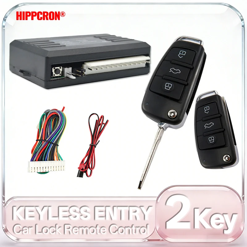 HIPPCRON 12V Car Remote Central Door Lock Keyless System Central Locking Car Alarm Central Kit 433Mhz With 2 Remote Control
HIPPCRON 12V Car Remote Central Door Lock Keyless System Central Locking Car Alarm Central Kit 433Mhz With 2 Remote Control
