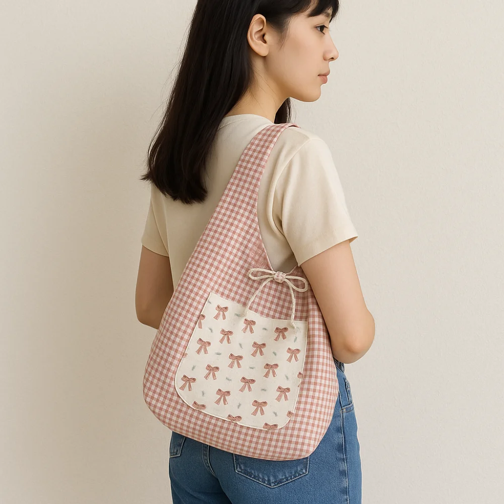 Vintage Sweet Bowknot Vest Bag Large Capacity Fairy Floral Plaid Shoulder Bag Leisure Commuting Canvas Tote Bag Outdoor
Vintage Sweet Bowknot Vest Bag Large Capacity Fairy Floral Plaid Shoulder Bag Leisure Commuting Canvas Tote Bag Outdoor