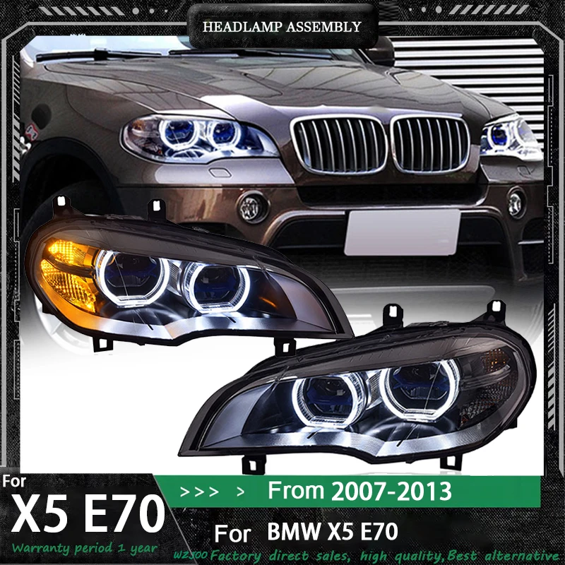 Car Lamps For BMW X5 E70 Headlights 2007-2013 Upgrade Modified LED Headlights Dynamic Turn Signal DRL Car Accessories
Car Lamps For BMW X5 E70 Headlights 2007-2013 Upgrade Modified LED Headlights Dynamic Turn Signal DRL Car Accessories