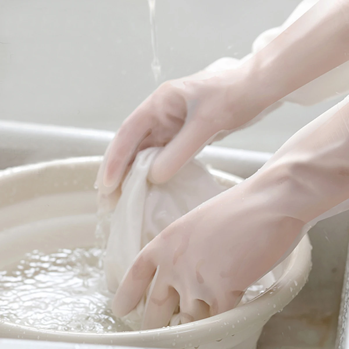 Dishwashing Rubber Gloves Cleaning Housework Oil Resistant White Kitchen Water Proof
Dishwashing Rubber Gloves Cleaning Housework Oil Resistant White Kitchen Water Proof
