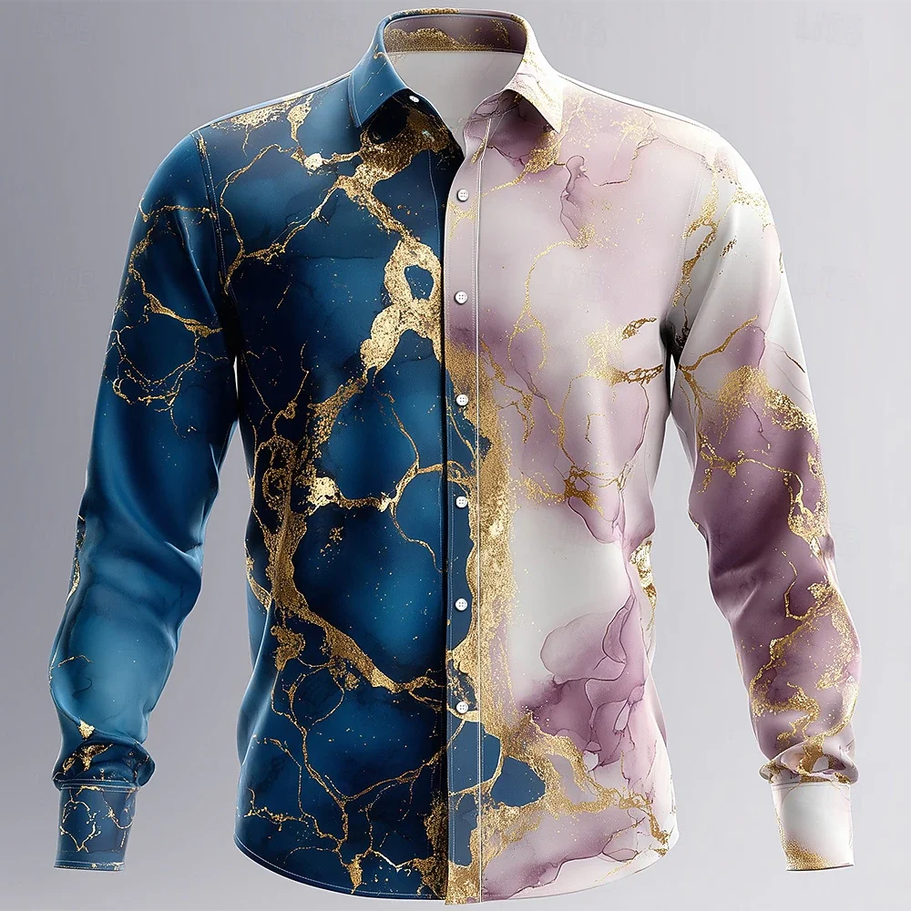 2025 Men's Geometric-Patterned Casual Button-Down Shirt - Polyester Blend, Lapel Collar, Non-Stretch Fabric Long Sleeve Shirt
2025 Men's Geometric-Patterned Casual Button-Down Shirt - Polyester Blend, Lapel Collar, Non-Stretch Fabric Long Sleeve Shirt