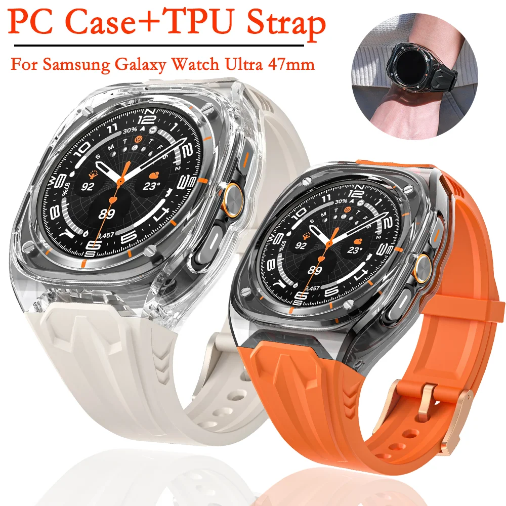 Protective Case+sports Strap for Samsung Galaxy Watch Ultra 47mm Modified Watchband Replaceable Galaxy Watch Ultra Bracelet Band
Protective Case+sports Strap for Samsung Galaxy Watch Ultra 47mm Modified Watchband Replaceable Galaxy Watch Ultra Bracelet Band