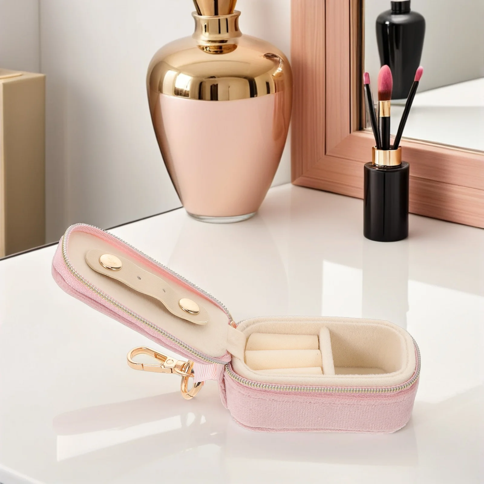 Mini Travel Jewelry Case Multicompartment Organizer for Women Earrings Necklace Storage Bag Pink Jewelry Travel Case for Women
Mini Travel Jewelry Case Multicompartment Organizer for Women Earrings Necklace Storage Bag Pink Jewelry Travel Case for Women