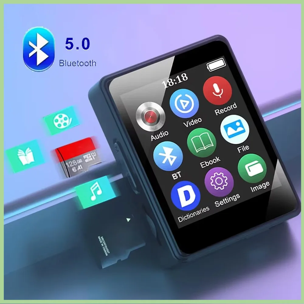 128GB MP3 Music Player Mini Touch Screen Student HIFI Sound Mp4 Bluetooth 5.0 FM Radio Video Playback Speaker E-book Recorder
128GB MP3 Music Player Mini Touch Screen Student HIFI Sound Mp4 Bluetooth 5.0 FM Radio Video Playback Speaker E-book Recorder