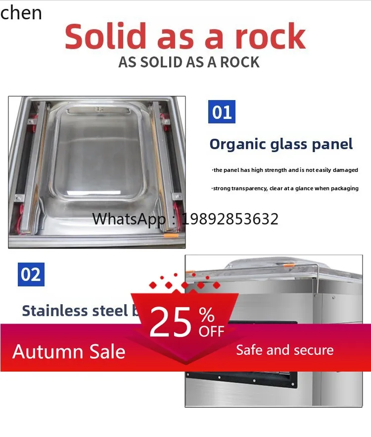 Vacuum Machine Food Packaging Machine Automatic Commercial Wet and Dry Plastic Sealing Packaging and Sealing Machine
Vacuum Machine Food Packaging Machine Automatic Commercial Wet and Dry Plastic Sealing Packaging and Sealing Machine