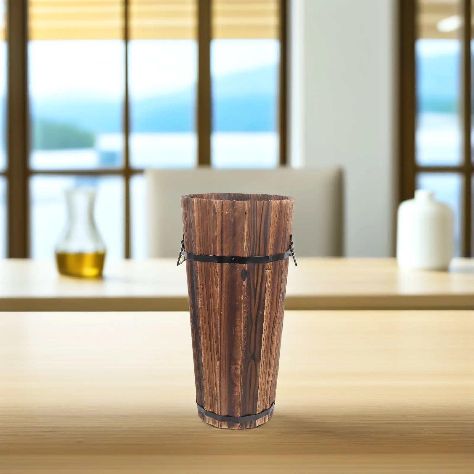 Solid Wood Carbonized Flowerpot 7002 Medium Size for Succulents Vegetables Balcony Garden Decor Wooden Planter
Solid Wood Carbonized Flowerpot 7002 Medium Size for Succulents Vegetables Balcony Garden Decor Wooden Planter
