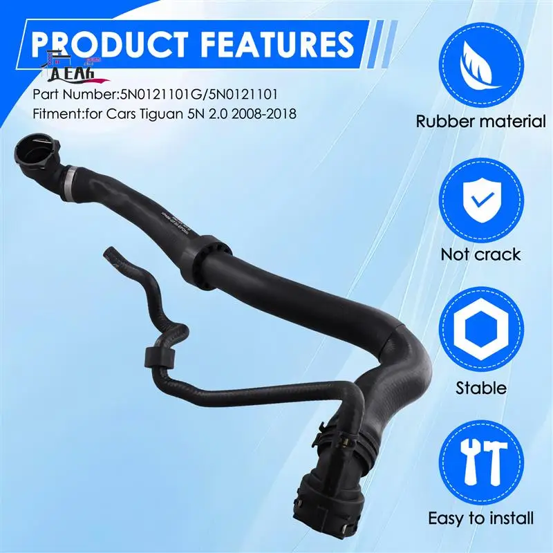 AEA6-5N0121101G Car Engine Radiator Coolant Hose Cooling Pipe Assembly For VW Tiguan 5N 2.0 2008-2018 5N0121101
AEA6-5N0121101G Car Engine Radiator Coolant Hose Cooling Pipe Assembly For VW Tiguan 5N 2.0 2008-2018 5N0121101