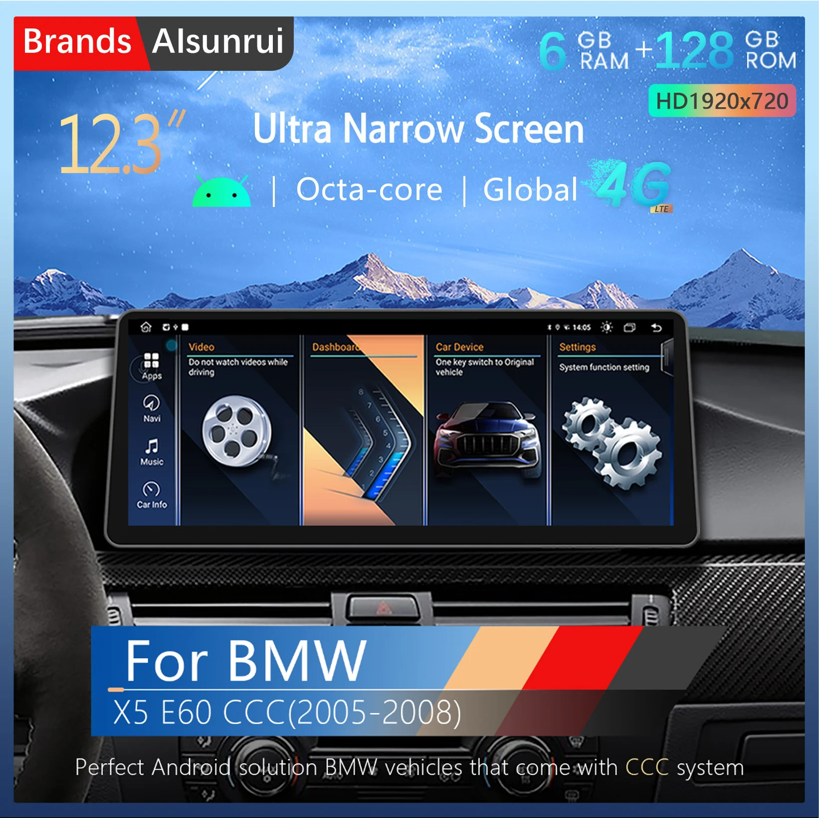 12.3 "Carplay Android 14 AutoRadio Multimedia Player GPS for Series 5/3 E60 E61 E62 E63 E90 E91 CIC CCC Stereo Audio 6+128GB
12.3 "Carplay Android 14 AutoRadio Multimedia Player GPS for Series 5/3 E60 E61 E62 E63 E90 E91 CIC CCC Stereo Audio 6+128GB