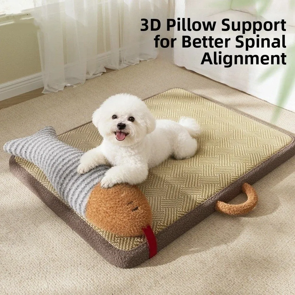 Scratch Resistant Dog Sleeping Mattress Fish Shaped Pillow Non-slip Pet Cooling Mat with Handle Breathable Dog Floor Mat
Scratch Resistant Dog Sleeping Mattress Fish Shaped Pillow Non-slip Pet Cooling Mat with Handle Breathable Dog Floor Mat