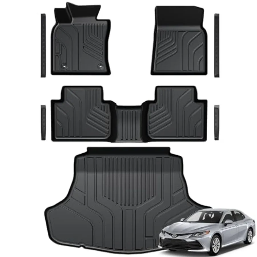 Floor Mats 2018-2024 All Weather Floor Mats Trunk Cargo Liner and Door Sill Guards Accessories Full Coverage Set Black Durable
Floor Mats 2018-2024 All Weather Floor Mats Trunk Cargo Liner and Door Sill Guards Accessories Full Coverage Set Black Durable