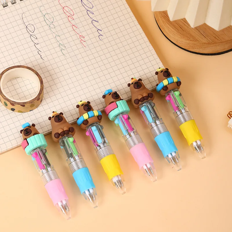 24 Pcs Cute Kapibara Mini Four-Color All-in-One Ballpoint Pen Cartoon Styling Handbook Pen Children's Gift Stationery
24 Pcs Cute Kapibara Mini Four-Color All-in-One Ballpoint Pen Cartoon Styling Handbook Pen Children's Gift Stationery