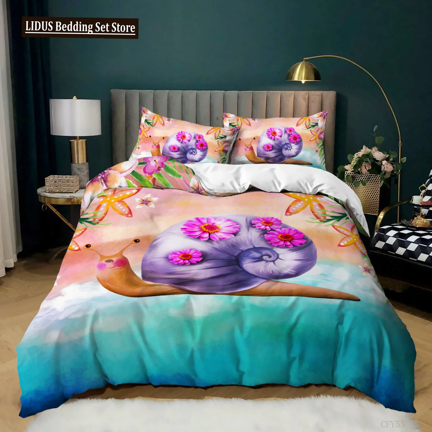 Snails Duvet Cover Set Cartoon Animals Theme Cute Kawaii Pattern Polyester Comforter Cover King Queen Size For Kids Boys Girls
Snails Duvet Cover Set Cartoon Animals Theme Cute Kawaii Pattern Polyester Comforter Cover King Queen Size For Kids Boys Girls