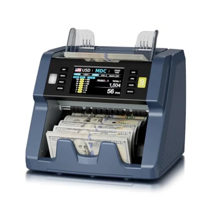 Money Counter Machine for Banking Use, ABS Plastic Body, Black Color, High-Speed Value Counting with 8-Method Counterfeit Detec
Money Counter Machine for Banking Use, ABS Plastic Body, Black Color, High-Speed Value Counting with 8-Method Counterfeit Detec