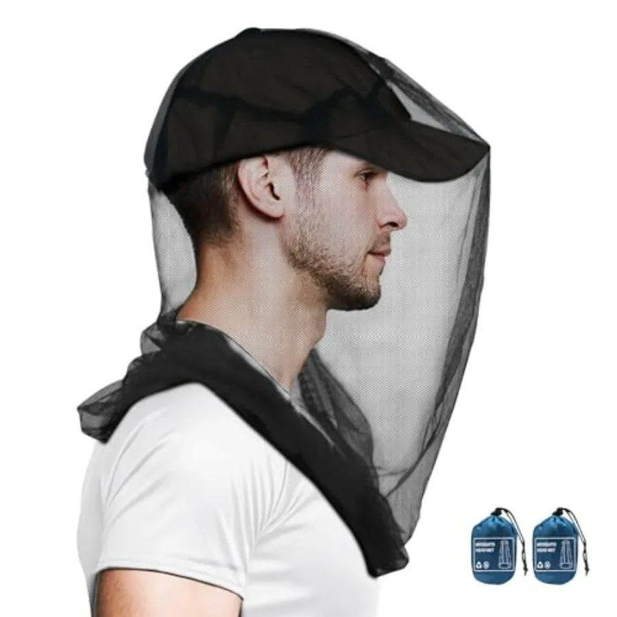 Mosquito Head Net for Insects, 2 Pack, Premium Bug Net for Head, Fly and Bug Protection Ultra Large and Long, Finest Holes for
Mosquito Head Net for Insects, 2 Pack, Premium Bug Net for Head, Fly and Bug Protection Ultra Large and Long, Finest Holes for