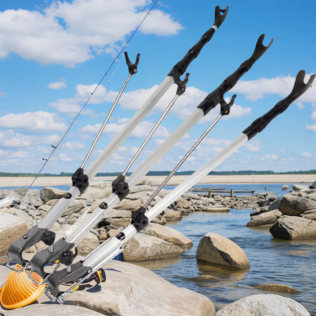 Fishing Rod Support Stands Included in Clearance Sale of Gear Perfect for Carp Spinning and Boat Fishing Applications
Fishing Rod Support Stands Included in Clearance Sale of Gear Perfect for Carp Spinning and Boat Fishing Applications