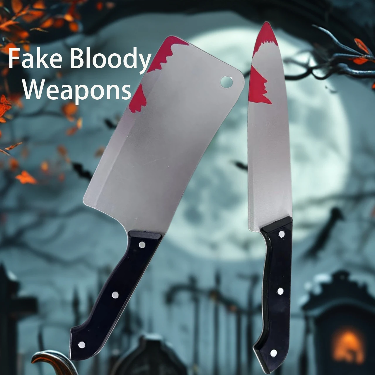 Halloween Plastic Fake Bloody Props Weapons Knife Dress up Prop Cosplay Horror Toy Party Decoration Stage Supplies
Halloween Plastic Fake Bloody Props Weapons Knife Dress up Prop Cosplay Horror Toy Party Decoration Stage Supplies