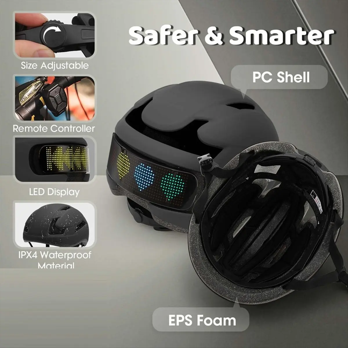 (ABHW) Smart Bike Helmet,Bicycle Helmet for Adults Teens with Personalized LED Lights,DIY Helmet with APP and Remote Control
(ABHW) Smart Bike Helmet,Bicycle Helmet for Adults Teens with Personalized LED Lights,DIY Helmet with APP and Remote Control