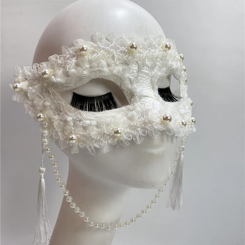 Mask Lace Pearl Pendant Half Face Female Adult Fancy Dress Ball Party Dance Props Photography Accessories
Mask Lace Pearl Pendant Half Face Female Adult Fancy Dress Ball Party Dance Props Photography Accessories