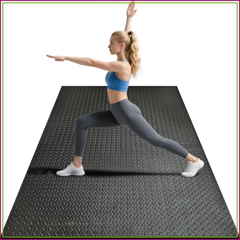 4x6ft Gym Floor Mat 10mm Thick - Large TPE/NPE Foam Workout Mat for Home Gym, Garage Floor, Yoga & Exercise - Non-Slip Eco-Friendly Fitness Mat
4x6ft Gym Floor Mat 10mm Thick - Large TPE/NPE Foam Workout Mat for Home Gym, Garage Floor, Yoga & Exercise - Non-Slip Eco-Friendly Fitness Mat