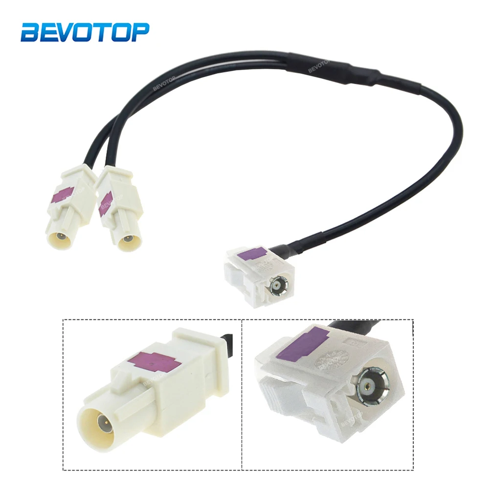 Car Radio Antenna Extension Cable Fakra B Type 2 Male to 1 Female 90° Right Angle Jack Y Type Splitter Combiner Adapter Pigtail
Car Radio Antenna Extension Cable Fakra B Type 2 Male to 1 Female 90° Right Angle Jack Y Type Splitter Combiner Adapter Pigtail