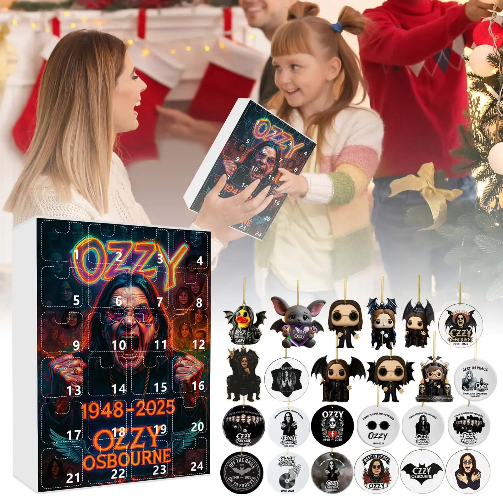 Ozzy Osbourne Motorcycle Bell Keychain 24 Days Christmas Countdown Blind Box Acrylic Figurines Model Hanging Ornaments Gifts
Ozzy Osbourne Motorcycle Bell Keychain 24 Days Christmas Countdown Blind Box Acrylic Figurines Model Hanging Ornaments Gifts