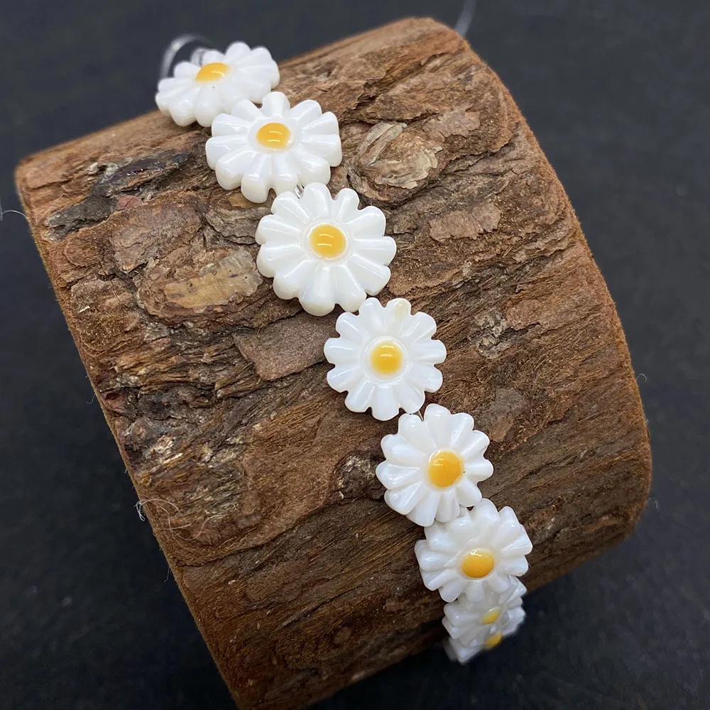10pcs Freshwater Natural Shell Adorable Daisy-shaped Polished Straight-hole Beads for DIY Bracelet Necklace Jewelry Components
10pcs Freshwater Natural Shell Adorable Daisy-shaped Polished Straight-hole Beads for DIY Bracelet Necklace Jewelry Components