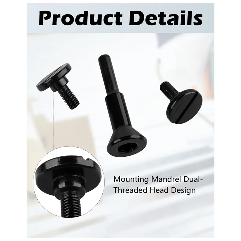 ABRW-Mounting Mandrel 3/8In & 1/4In Arbor Hole, Mandrel Bit For Die Grinder Accessories (2 Pack)
ABRW-Mounting Mandrel 3/8In & 1/4In Arbor Hole, Mandrel Bit For Die Grinder Accessories (2 Pack)