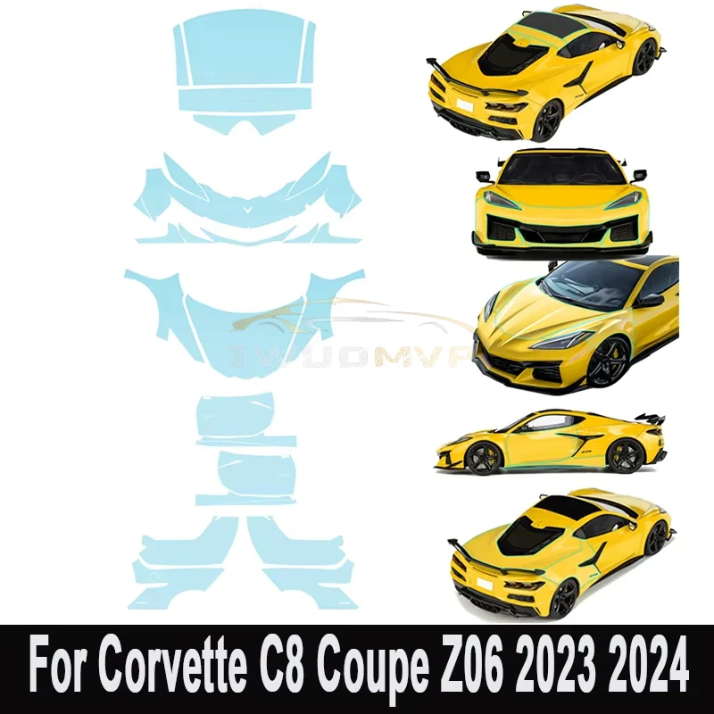 Для Corvette C8 Coupe Z06 2023 2024, прозрачная наклейка, невидимая защитная пленка из ТПУ для кузова автомобиля, прозрачный бюстгальтер, комплект наклеек PPF
Для Corvette C8 Coupe Z06 2023 2024, прозрачная наклейка, невидимая защитная пленка из ТПУ для кузова автомобиля, прозрачный бюстгальтер, комплект наклеек PPF