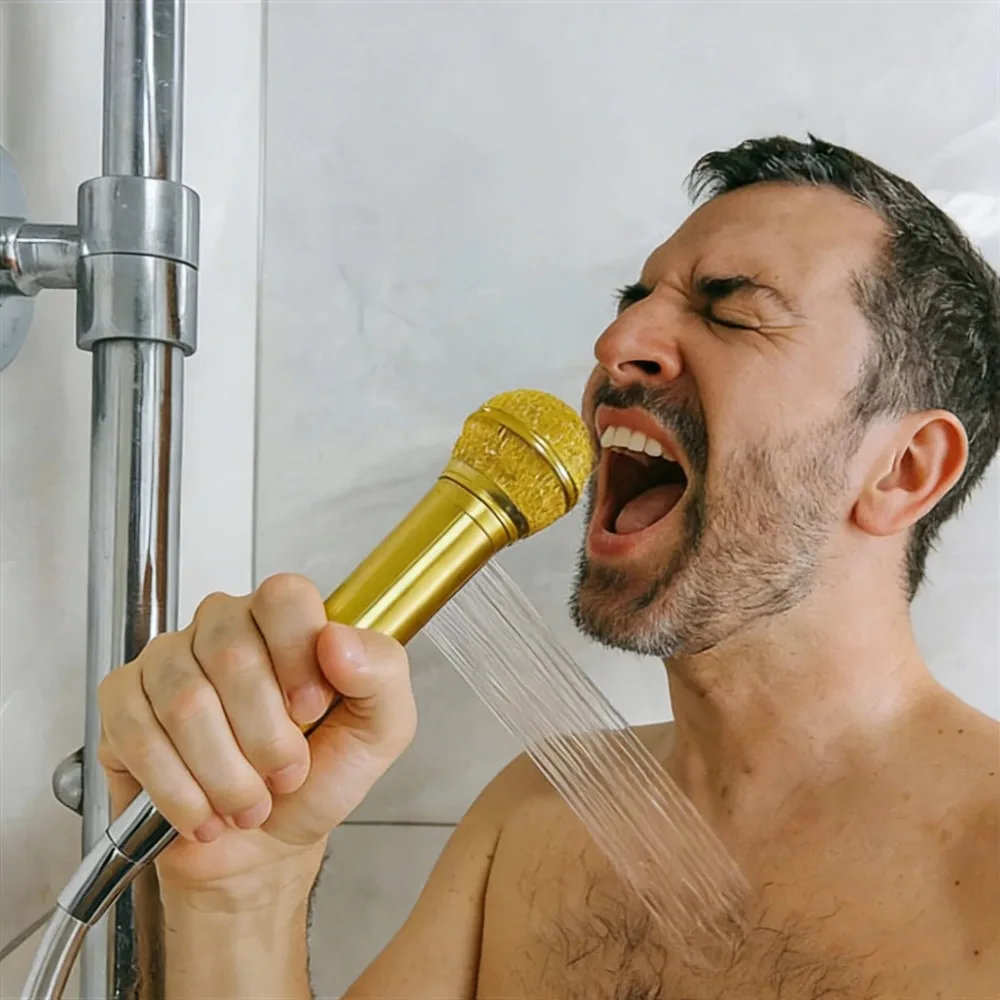 KTV Showerhead Microphone Shower Head Aviation Aluminum Metallic Feel Singing Drainage Showerhead Bathroom Singer Theme
KTV Showerhead Microphone Shower Head Aviation Aluminum Metallic Feel Singing Drainage Showerhead Bathroom Singer Theme