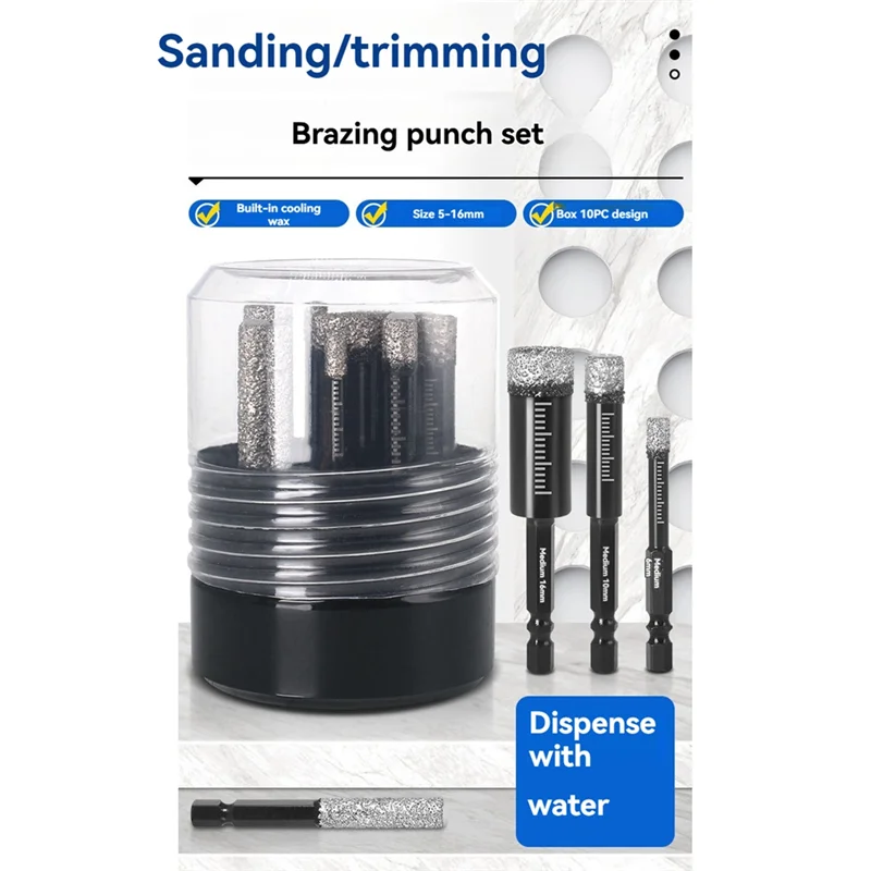 ABZY-Diamond Drill Bit Diamond Drill Bit Andgrinding Rod Set Forceramic Tile,Glass,Marble
ABZY-Diamond Drill Bit Diamond Drill Bit Andgrinding Rod Set Forceramic Tile,Glass,Marble
