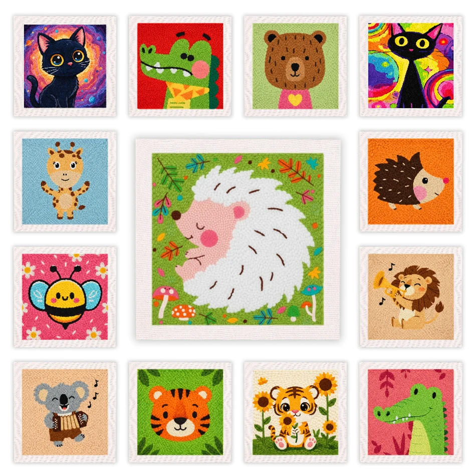 DIY Punch Needle Kits for Beginners with Frame Cute Animal Pattern Embroidery Punch Needle Starter Kits Tools for Adults Craft
DIY Punch Needle Kits for Beginners with Frame Cute Animal Pattern Embroidery Punch Needle Starter Kits Tools for Adults Craft