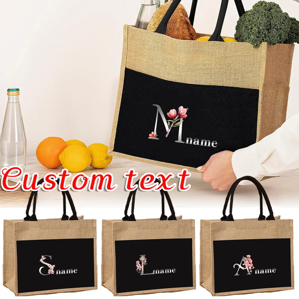 Personalized Customized Name Women's Shopping Bag Reusable Linen Handbag Grocery Shopping Letter Pattern Customized Product
Personalized Customized Name Women's Shopping Bag Reusable Linen Handbag Grocery Shopping Letter Pattern Customized Product