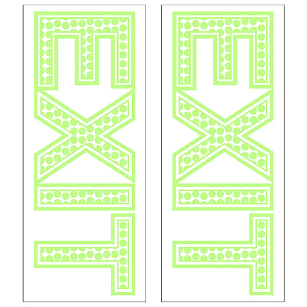 2 Sheets Night Luminous Exit Sign Stickers Pet Material Glow in The Exit Sticker Wall Decals for Business Mall
2 Sheets Night Luminous Exit Sign Stickers Pet Material Glow in The Exit Sticker Wall Decals for Business Mall