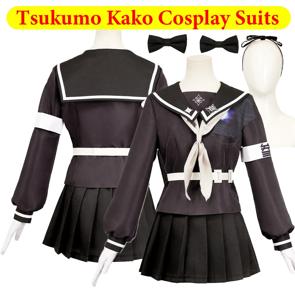 Game Tsukumo Kako Cosplay Amemiya Darumi Costume Uniform Shirt Skirt Headband Armbands Set Outfits Halloween Carnival Party Suit
Game Tsukumo Kako Cosplay Amemiya Darumi Costume Uniform Shirt Skirt Headband Armbands Set Outfits Halloween Carnival Party Suit