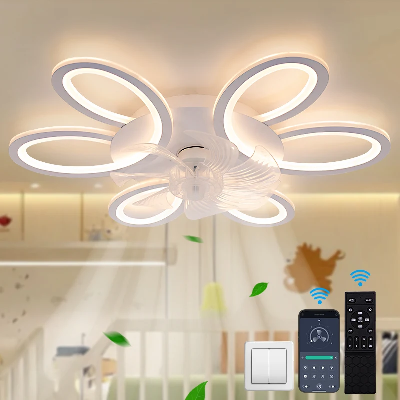 Ceiling Lamp Fan Silent 6 Speed APP Remote Control Intelligence Ceiling Fan with Light 3 Color Dimmable for Kid Room Living Room
Ceiling Lamp Fan Silent 6 Speed APP Remote Control Intelligence Ceiling Fan with Light 3 Color Dimmable for Kid Room Living Room