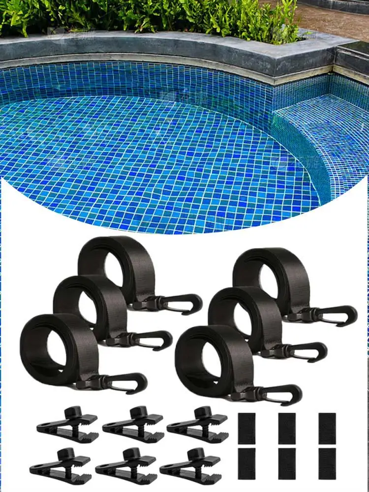 Solar Cover Attachment Kit Pool Cover Attachment Fastener Universal Solar Blanket Cover Reels Straps for Ground Swimming Pools
Solar Cover Attachment Kit Pool Cover Attachment Fastener Universal Solar Blanket Cover Reels Straps for Ground Swimming Pools