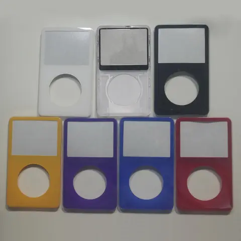 iPod 5th Video için Kırmızı Siyah Beyaz Sarı Mor Mavi Şeffaf Şeffaf Ön Kapak