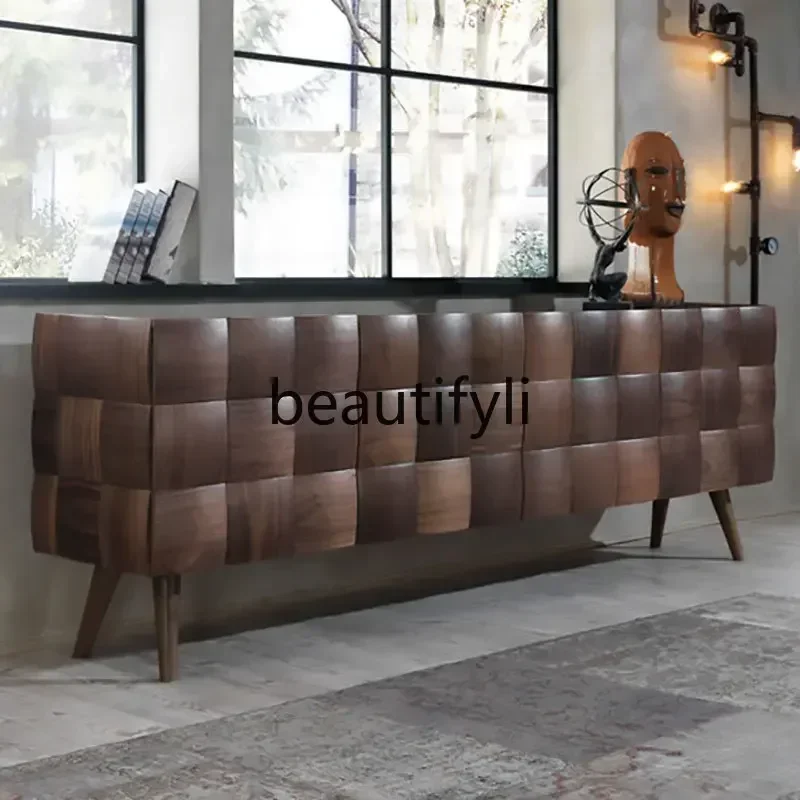 New arrive Vintage side locker creative storage medieval walnut color floor-to-ceiling TV cabinet
New arrive Vintage side locker creative storage medieval walnut color floor-to-ceiling TV cabinet