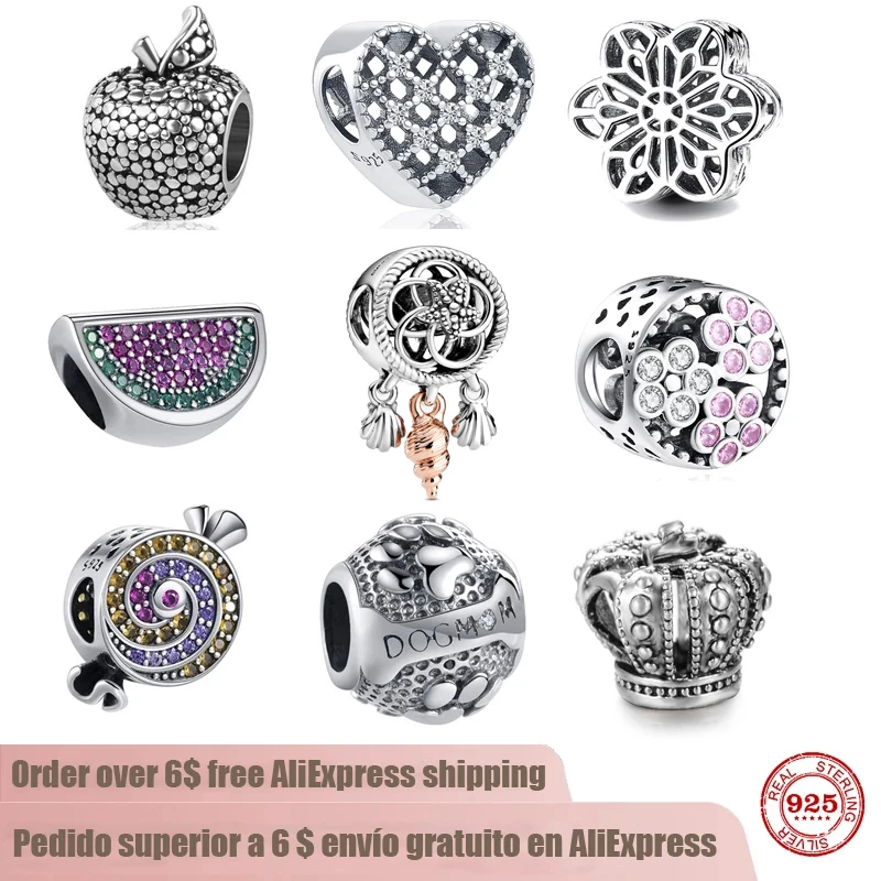 925 Sterling Silver Candy Dog MOM Crown Charm beads Fit Pandora charms silver 925 Original DIY Bead Bracelet Jewelry For Women
925 Sterling Silver Candy Dog MOM Crown Charm beads Fit Pandora charms silver 925 Original DIY Bead Bracelet Jewelry For Women