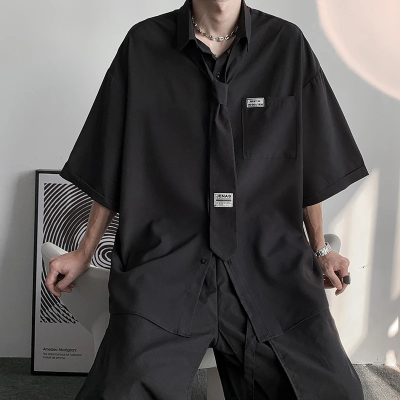 DK Institute Sle Men's ort Sve irt Summer Design High-End Sensation irt Chic Hong Kong Flavor Loose Couple Top
DK Institute Sle Men's ort Sve irt Summer Design High-End Sensation irt Chic Hong Kong Flavor Loose Couple Top