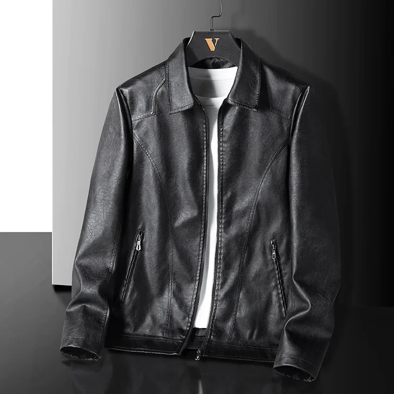 Jackets Men Zipper Faux Leather Turn Down Collar Coat Leather Zipper Cardigan Moto Biker 2025 Long Sleeve Spliced Autumn
Jackets Men Zipper Faux Leather Turn Down Collar Coat Leather Zipper Cardigan Moto Biker 2025 Long Sleeve Spliced Autumn