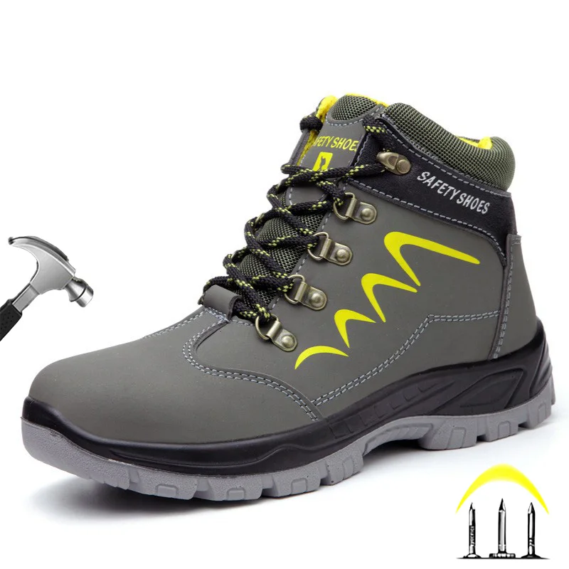 High Quality Men's Indestructible Safety Shoes Construction Breathable Steel Toe Work Boots Non Slip Navy Platform Botas For Men
High Quality Men's Indestructible Safety Shoes Construction Breathable Steel Toe Work Boots Non Slip Navy Platform Botas For Men