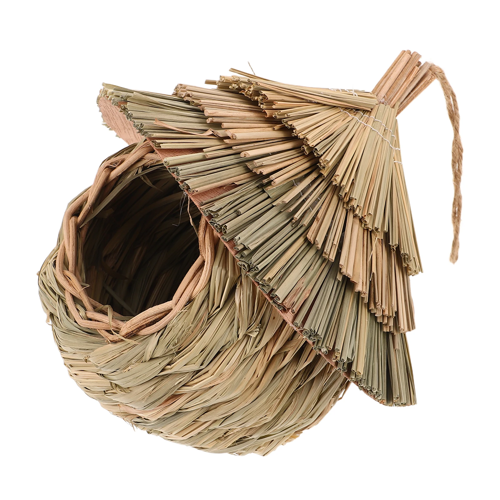 Hand-woven Bird House Grass Houses Nest Hanging Swing Birdhouse Garden Artificial Birds Dry for outside Cage
Hand-woven Bird House Grass Houses Nest Hanging Swing Birdhouse Garden Artificial Birds Dry for outside Cage
