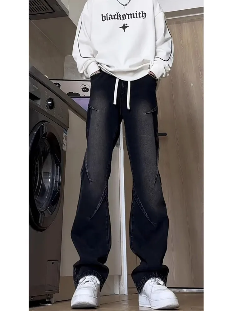 Джинсы прямого кроя удлиненные мужские, повседневные брюки-стринги, молодежные, осенне-зимние, износостойкие, свободного кроя
Джинсы прямого кроя удлиненные мужские, повседневные брюки-стринги, молодежные, осенне-зимние, износостойкие, свободного кроя