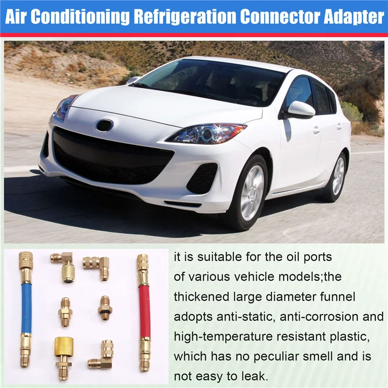 Durable-8 шт. автомобильный кондиционер, холодильный R134A R12, универсальный конвертер, адаптеры для кондиционера, разъем 
Durable-8 шт. автомобильный кондиционер, холодильный R134A R12, универсальный конвертер, адаптеры для кондиционера, разъем