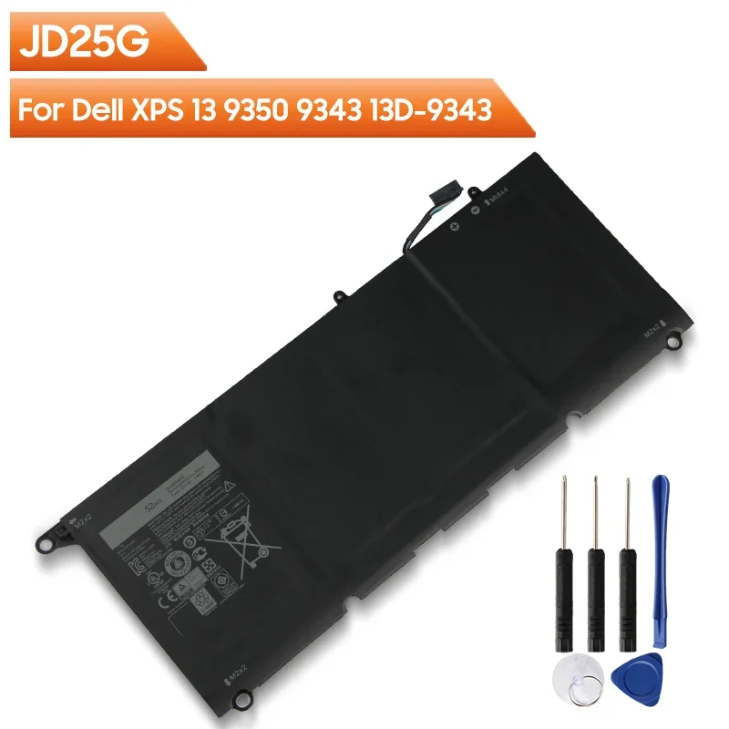 Сменный аккумулятор JD25G для Dell XPS 13 9350 9343 13D-9343 JHXPY 90V7W 0N7T6 5K 9CP, перезаряжаемая батарея 52 Втч
Сменный аккумулятор JD25G для Dell XPS 13 9350 9343 13D-9343 JHXPY 90V7W 0N7T6 5K 9CP, перезаряжаемая батарея 52 Втч